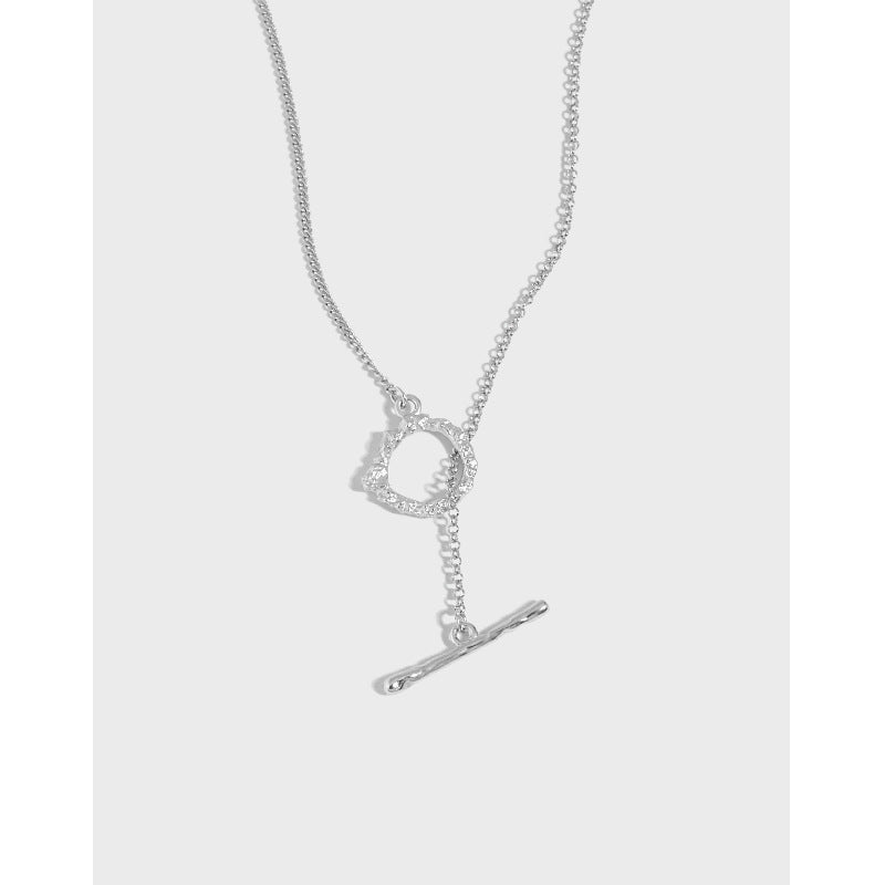 Office Irregular OT Shape 925 Sterling Silver Necklace