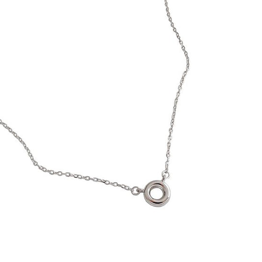 Simple Geometry Circle 925 Sterling Silver Necklace